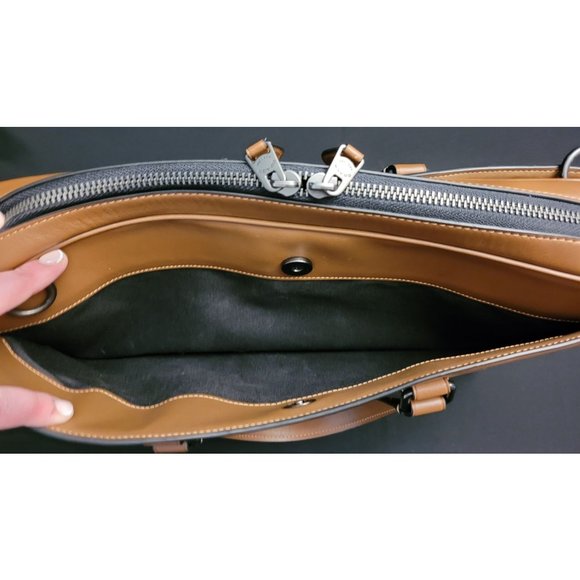 *SOLD* Coach Graham Slim Brief Laptop Bag Suitcase Leather LIKE NEW - Picture 4 of 12